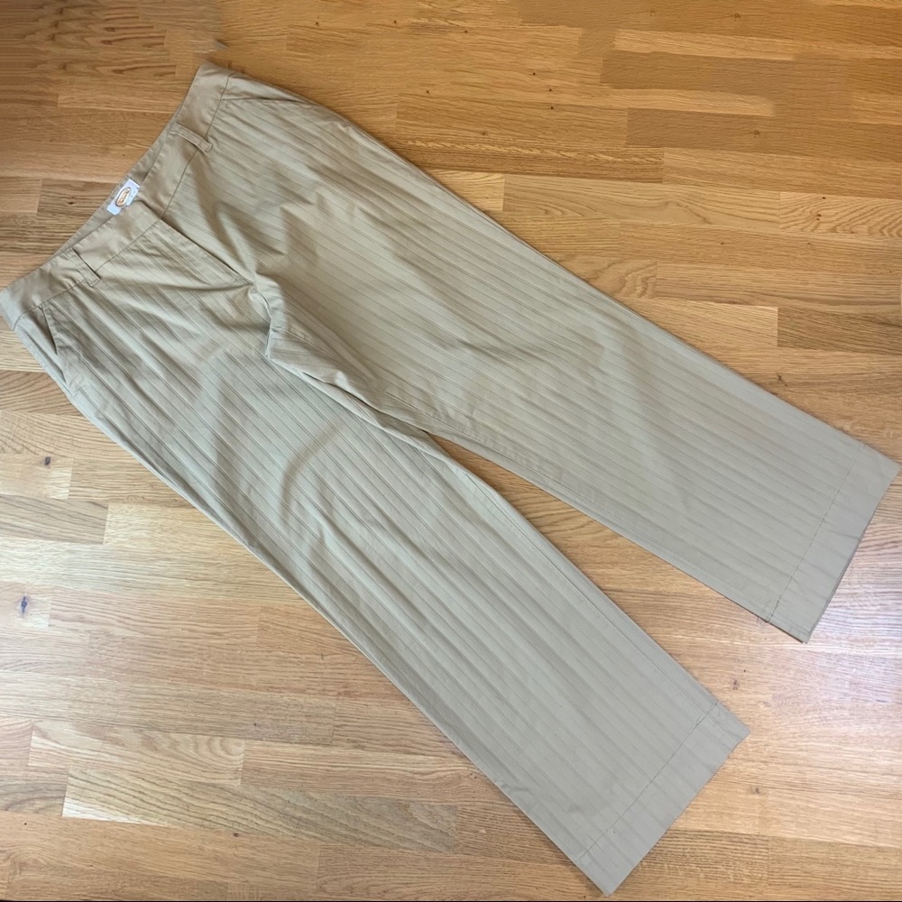14P Talbots Beige Stripe Stretch Pants